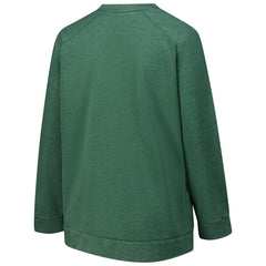 Green Bay Packers Profile Women's Plus Size Acid Wash Raglan Sweatshirt Heather Green - NFL