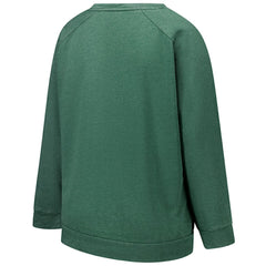 New York Jets Profile Women's Plus Size Acid Wash Raglan Sweatshirt Heather Green - NFL