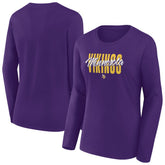 Minnesota Vikings Women's Long Sleeve Scoop Neck T-Shirt Purple - Fanatics