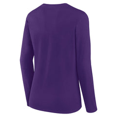 Minnesota Vikings Women's Long Sleeve Scoop Neck T-Shirt Purple - Fanatics