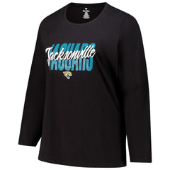 Jacksonville Jaguars Women's Long Sleeve Scoop Neck T-Shirt Black - Fanatics