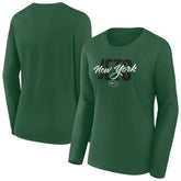 New York Jets Women's Long Sleeve Scoop Neck T-Shirt Green - Fanatics