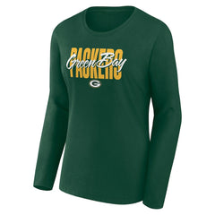 Green Bay Packers Women's Long Sleeve Scoop Neck T-Shirt Green - Fanatics