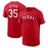Jack Leiter Texas Rangers Nike Fuse Name & Number T-Shirt Sale