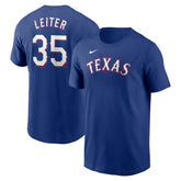 Jack Leiter Texas Rangers Nike Fuse Name & Number T-Shirt Clearance