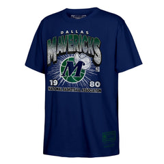 Mitchell & Ness - Dallas Mavericks Hardwood Classics Vintage Hoopster T-Shirt - Navy