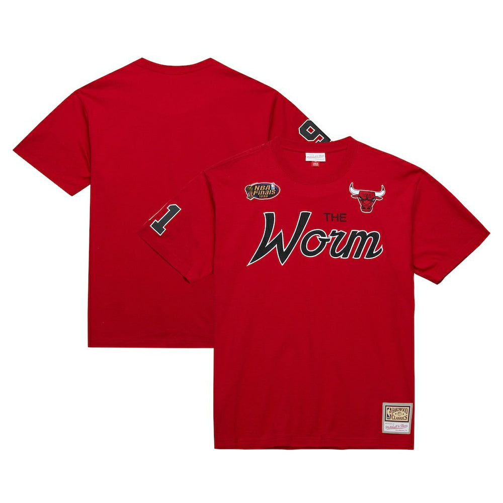 Mitchell & Ness - Dennis Rodman Chicago Bulls Premium Nickname T-Shirt - Red