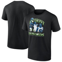 NBA - Anthony Edwards Minnesota Timberwolves Retro '90s T-Shirt - Black