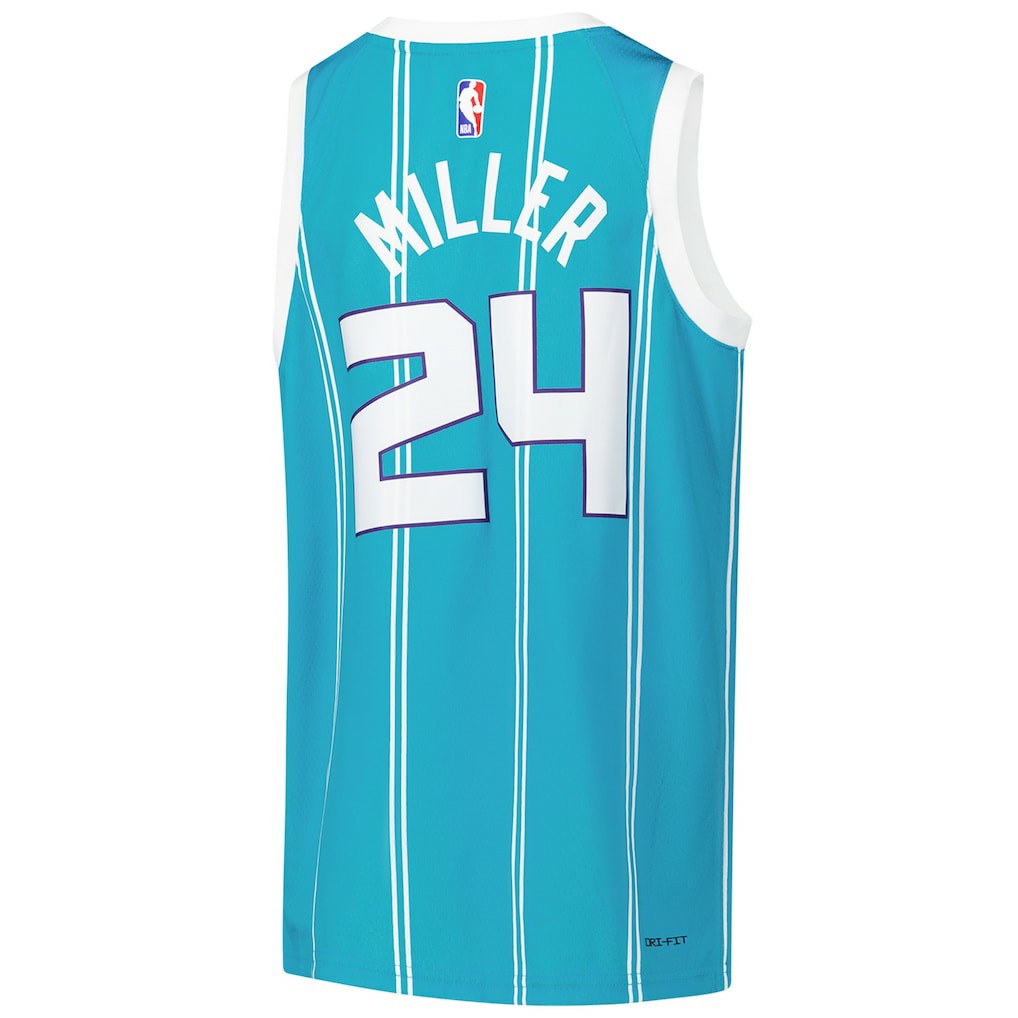 Brandon Miller Charlotte Hornets Youth Swingman Jersey - Icon Edition - Teal | NBA Jerseys