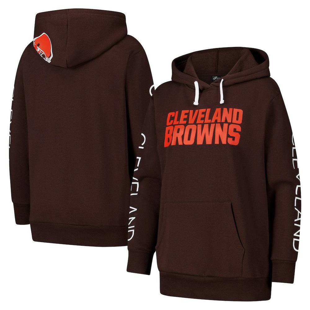 Cleveland Browns G-III 4Her by Carl Banks Women's Extra Inning Pullover Hoodie Brown - NFL