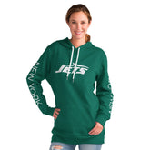 New York Jets G-III 4Her by Carl Banks Women's Extra Inning Pullover Hoodie Green - NFL