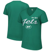 New York Jets G-III 4Her by Carl Banks Women's Post Season V-Neck T-Shirt Green - NFL