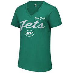 New York Jets G-III 4Her by Carl Banks Women's Post Season V-Neck T-Shirt Green - NFL