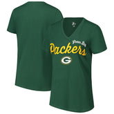 Green Bay Packers G-III 4Her by Carl Banks Women's Post Season V-Neck T-Shirt Green - NFL