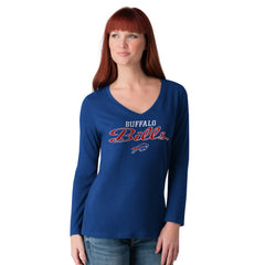 Buffalo Bills G-III 4Her by Carl Banks Women's Post Season Long Sleeve V-Neck T-Shirt Royal - NFL