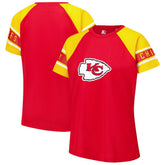 Kansas City Chiefs Starter Women's 1st Rounder Color Block Raglan Top Red - NFL