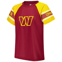 Washington Commanders Starter Women's 1st Rounder Color Block Raglan Top Burgundy - NFL