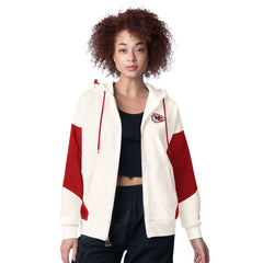 Kansas City Chiefs Starter Women's Scrimmage Full-Zip Hoodie White - NFL