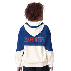 New England Patriots Starter Women's Scrimmage Full-Zip Hoodie White - NFL