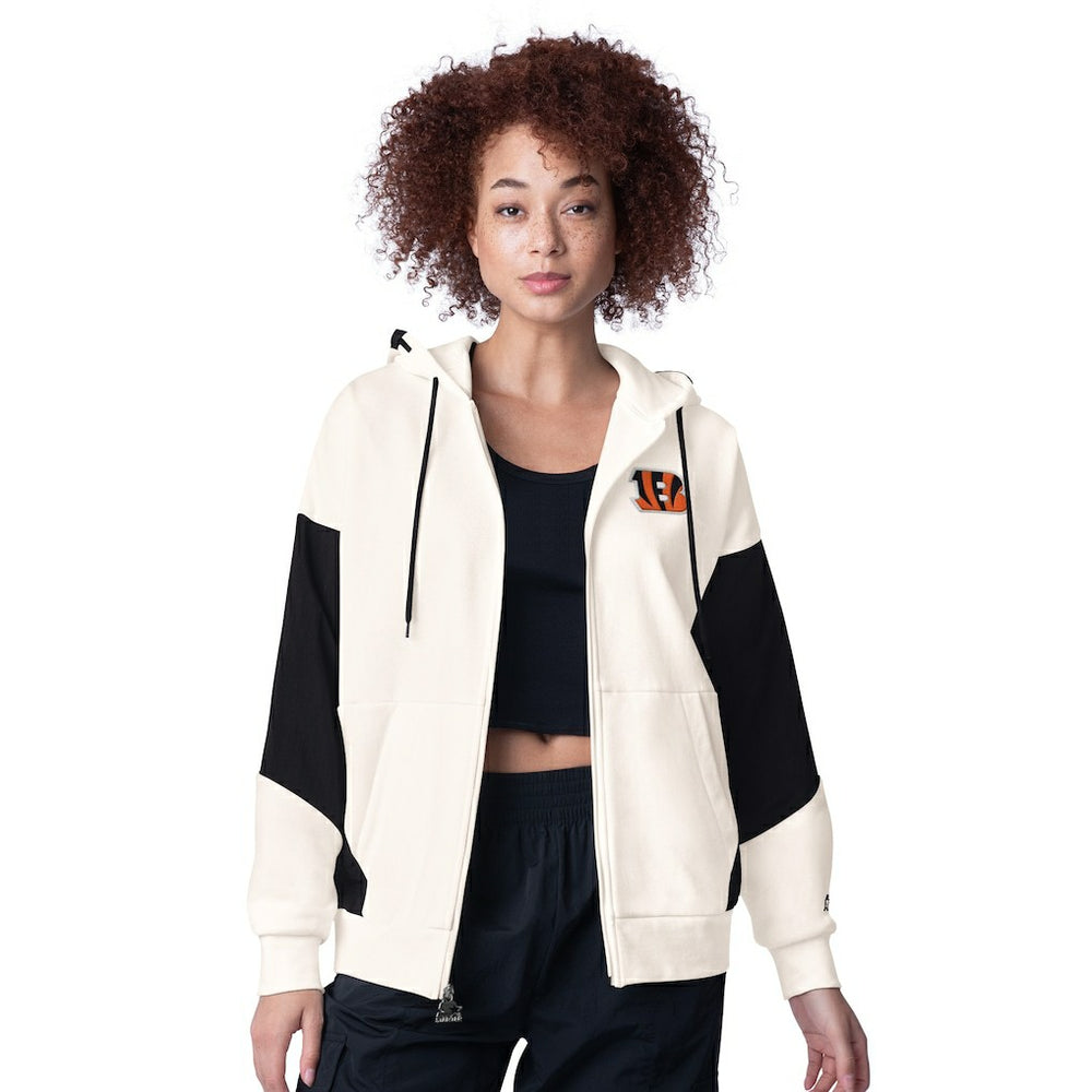 Cincinnati Bengals Starter Women's Scrimmage Full-Zip Hoodie White - NFL