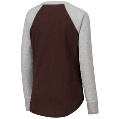 Cleveland Browns G-III 4Her by Carl Banks Women's Waffle Knit Raglan Long Sleeve T-Shirt Brown/Heather Gray - NFL