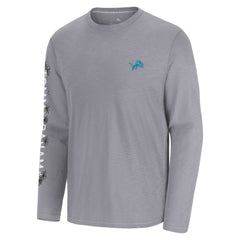 Detroit Lions Oasis Endzone Lux Long Sleeve T-Shirt Gray - Tommy Bahama