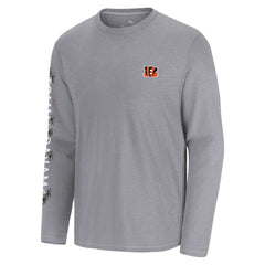 Cincinnati Bengals Oasis Endzone Lux Long Sleeve T-Shirt Gray - Tommy Bahama