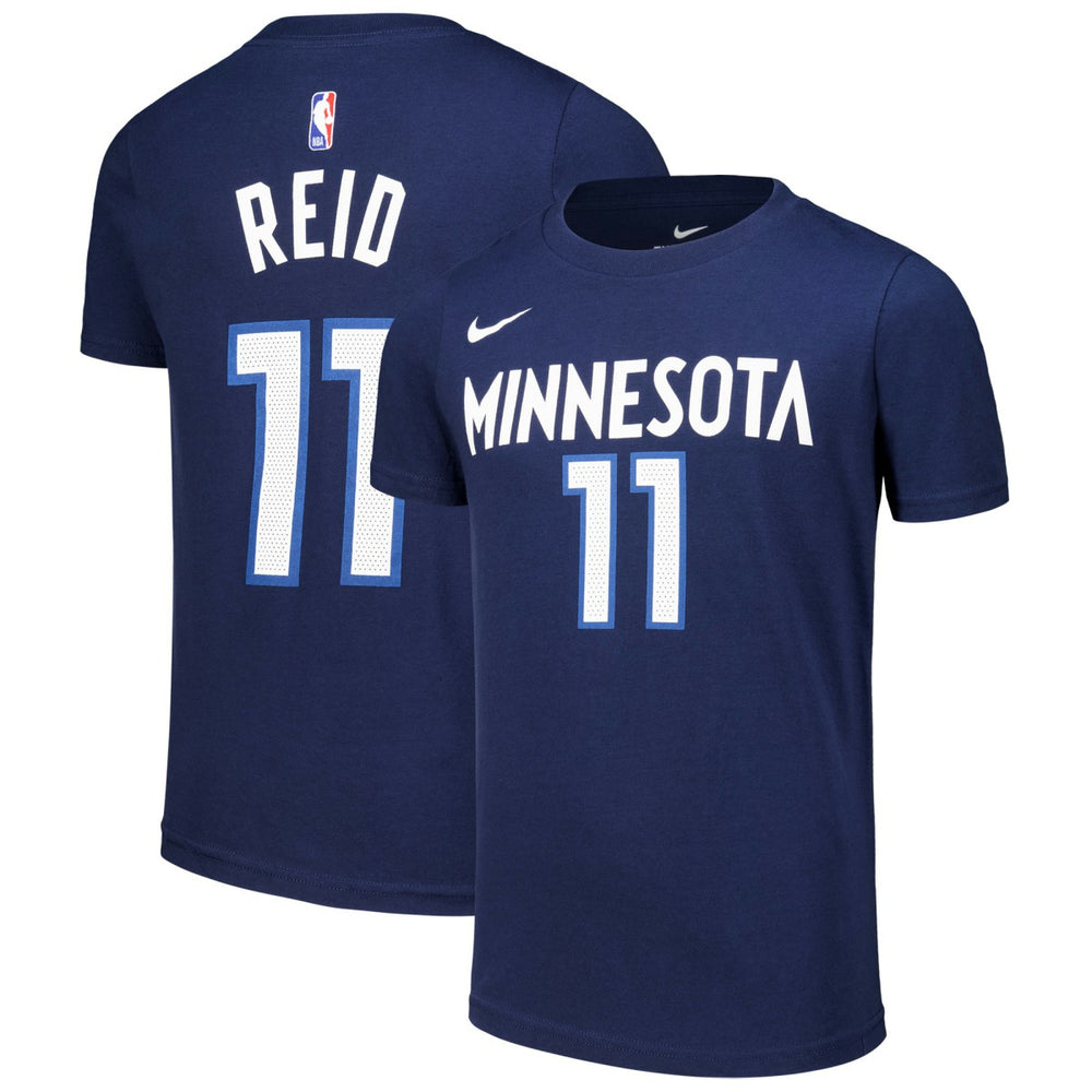 Nike - Naz Reid Minnesota Timberwolves Youth Icon Edition Name & Number T-Shirt - Navy