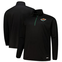 Minnesota Wild - Fanatics Big & Tall Authentic Pro Quarter-Zip Top Black
