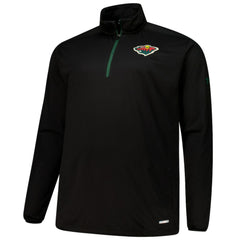 Minnesota Wild - Fanatics Big & Tall Authentic Pro Quarter-Zip Top Black