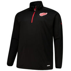 Detroit Red Wings - Fanatics Big & Tall Authentic Pro Quarter-Zip Top Black