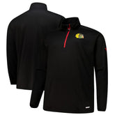 Chicago Blackhawks Fanatics Big & Tall Authentic Pro Quarter-Zip Top Black