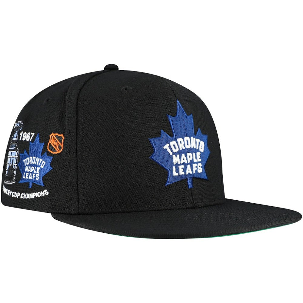 Toronto Maple Leafs - Mitchell & Ness Core Top Spot Snapback Hat Black