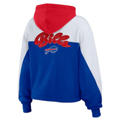 Buffalo Bills WEAR by Erin Andrews Women's Plus Size Color Block Full-Zip Hoodie Royal - NFL