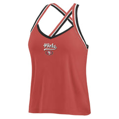 San Francisco 49ers WEAR by Erin Andrews Women's Cross Strap Tri-Blend Tank Top Scarlet - NFL