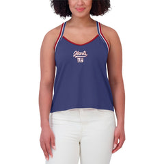 New York Giants WEAR by Erin Andrews Women's Cross Strap Tri-Blend Tank Top Royal - NFL
