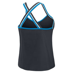 Carolina Panthers WEAR by Erin Andrews Women's Cross Strap Tri-Blend Tank Top Black - NFL