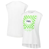 Seattle Seahawks WEAR by Erin Andrews Women's Checker Muscle Tank Top White - NFL