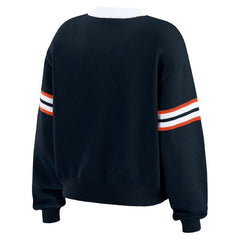 Chicago Bears WEAR by Erin Andrews Women's Lace-Up Sweater Navy - NFL