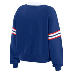 Buffalo Bills WEAR by Erin Andrews Women's Lace-Up Sweater Royal - NFL