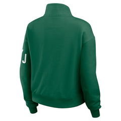 New York Jets WEAR by Erin Andrews Women's Quarter-Zip Jacket Green - NFL