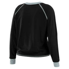 Las Vegas Raiders WEAR by Erin Andrews Women's Tie-Front Long Sleeve T-Shirt Black - NFL