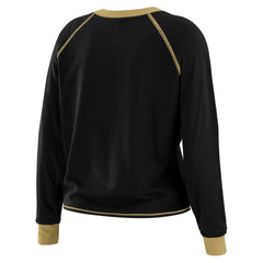 New Orleans Saints WEAR by Erin Andrews Women's Tie-Front Long Sleeve T-Shirt Black - NFL