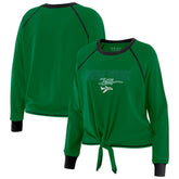 New York Jets WEAR by Erin Andrews Women's Tie-Front Long Sleeve T-Shirt Green - NFL