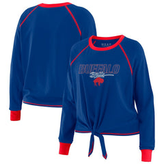 Buffalo Bills WEAR by Erin Andrews Women's Tie-Front Long Sleeve T-Shirt Royal - NFL