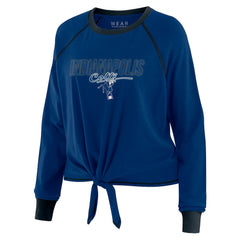 Indianapolis Colts WEAR by Erin Andrews Women's Tie-Front Long Sleeve T-Shirt Royal - NFL