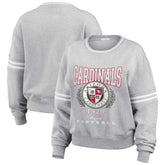 Arizona Cardinals WEAR by Erin Andrews Women's Cropped Pullover Sweatshirt Heather Gray - NFL
