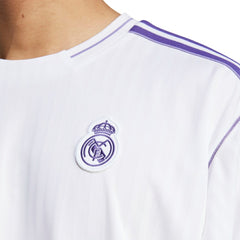 Adidas Real Madrid Originals Terrace Icons Collection Fashion Jerseys - White