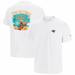 Tampa Bay Buccaneers Sport Torchdown Graphic T-Shirt White - Tommy Bahama
