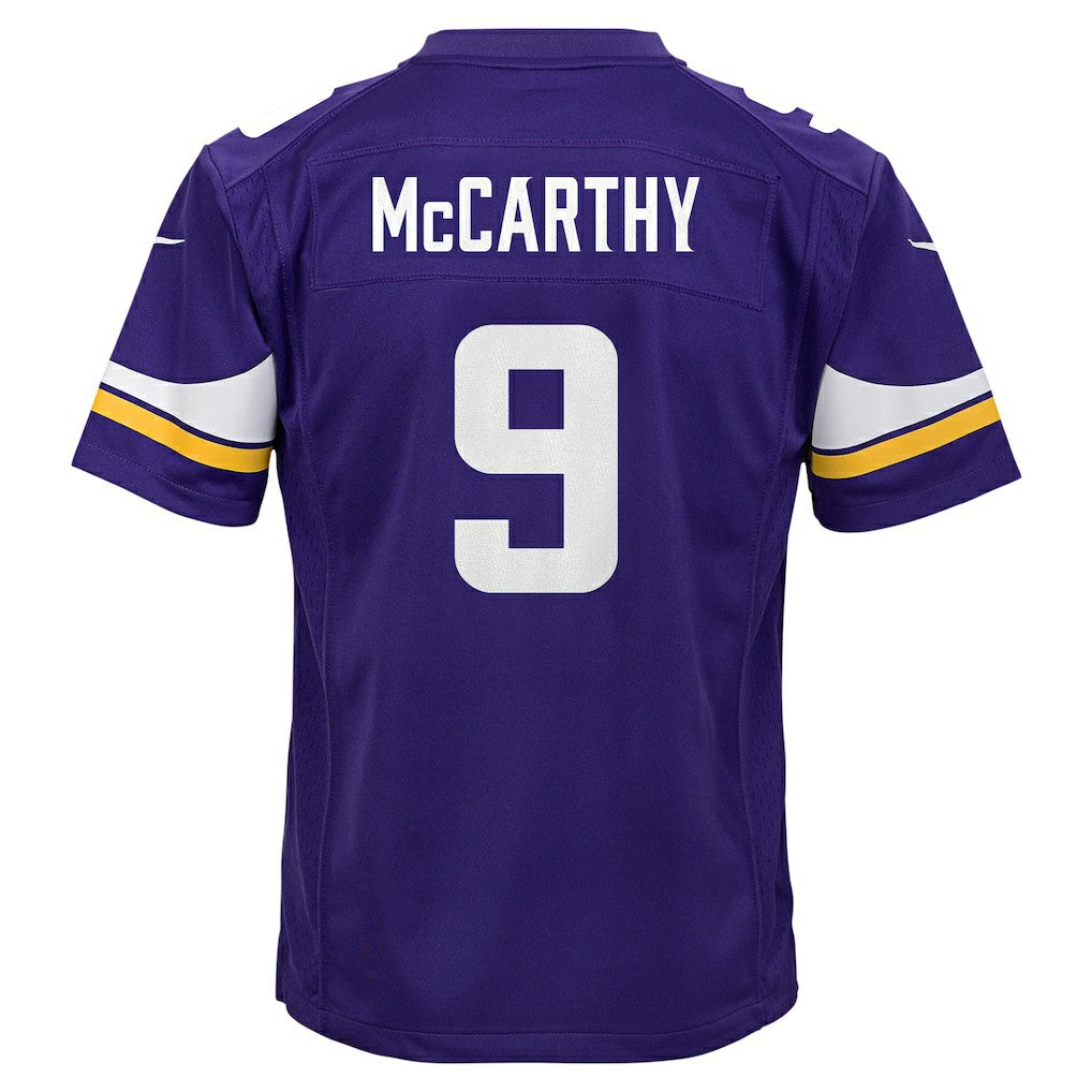 J.J. McCarthy Minnesota Vikings Youth Game Jersey - Purple | NFL Jerseys